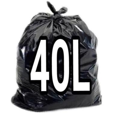 Imagem de Saco De Lixo 40 Litros Preto 100 Unid Resistente Fabricante - HIGIPACK
