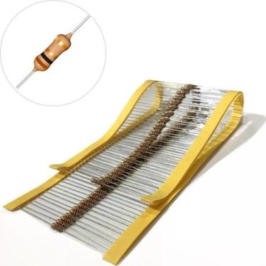 Imagem de Kit 100 Unidades  Resistor 1R 1/4W 5% Resistores Padrão Cr25 Ohms - Ro