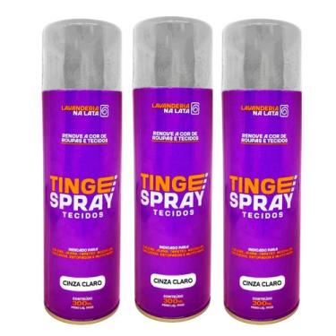 Imagem de Kit 3 Tinta de Tecidos Roupas Estofados Carpetes - Tingespray 300ml - 