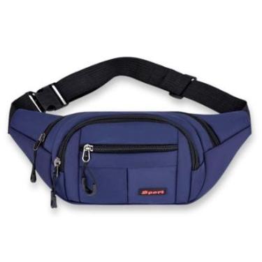 Imagem de Pochete Masculina Bolsa de Cintura Shoulder Bag Impermeável Motoqueiro Multiuso-Unissex