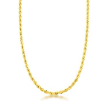 Imagem de Corrente cordão Baiano 2,5mm Banhado Ouro 18k - Atraktiva Jóias, 45cm