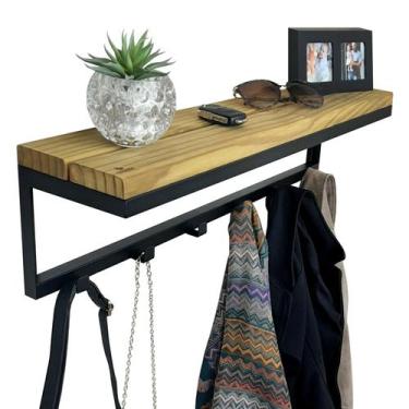 Imagem de Cabideiro Strassis Design SD-5005 Metal e Madeira Cor: Preto