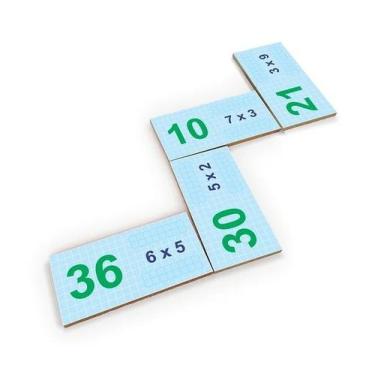 Imagem de Dominó Multiplicação com 28 peças - Carimbrás