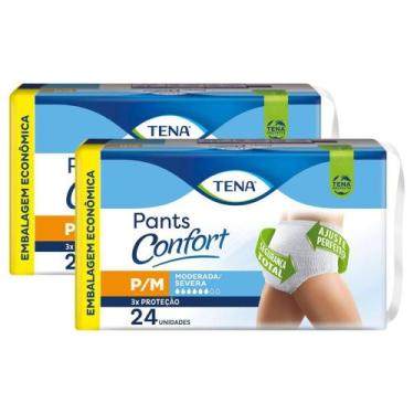 Imagem de Kit 2 Roupa Íntima Tena Pants Confort P/M 24 Unidades Embalagem Econôm