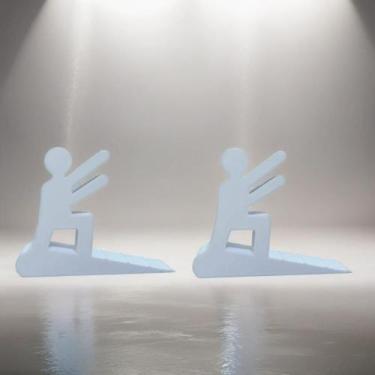 Imagem de Aparador Porta - HOMEM EMPURRANDO - Criativo Decoração Cunha - Mad Mak