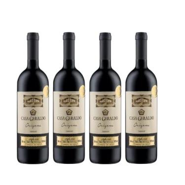 Imagem de Kit 4 Un Vinho Casa Geraldo Origens Tannat 750 ml