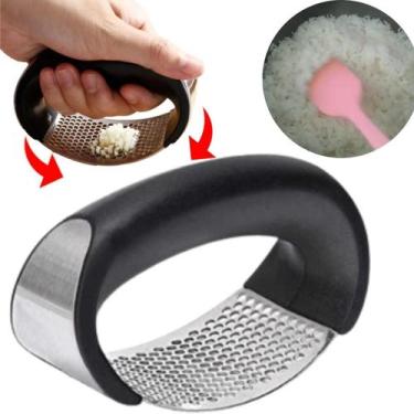 Imagem de Amassador De Alho Inox Resistente - Essencial para cozinha