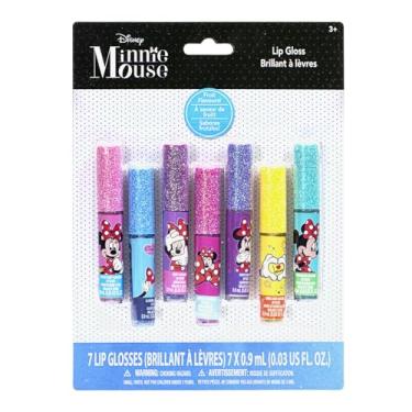Imagem de Townley Girl Brilho labial Minnie Mouse 7 peças à base de plantas, conjunto de maquiagem para meninas, perfeito para festas, festas do pijama e presentes