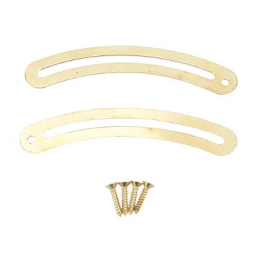 Imagem de 100pcs Tampa de Ferro Dobradiças, Tampa Recurvada de Dobradiça, Acabamento Antigo de Estilo retrô para Caixas de Jóias Armários de Baús de Brinquedo Com Parafusos de Montagem