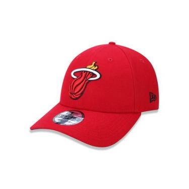 Imagem de BONE 9FORTY NBA MIAMI HEAT ABA RETA SNAPBACK VERMELHO New Era, U, Verm