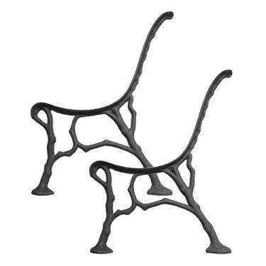 Imagem de Par Pé de Banco Praça Jardim Decoração Raiz Ferro Fundido - UNICLÁUDIO