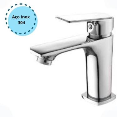Imagem de Torneira monocomando Lavatório Banheiro Aço Inox 304 Cromada - Moreira