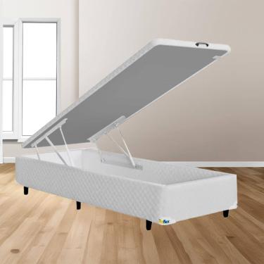 Imagem de Base Box para Colchão King Size MGA Itaflex Universal com Baú e Pistão à Gás, 34x96x203cm - Branco