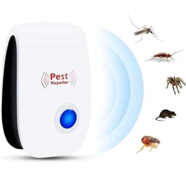 Imagem de Repelente Eletrônico Ultrassônico Mosca Pernilongos Baratas Morcegos repele e Espanta Ratos bivolt