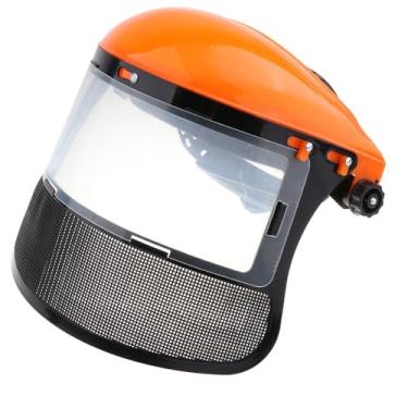 Imagem de KiBcsLic Trimmer Face Shield Guard Face Guard genérico multifuncional máscara de grama equipamento de trabalho para paisagismo ervas daninhas do jardim, Laranja