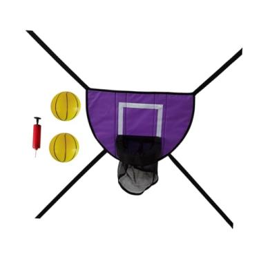 Imagem de YIJU Argola de basquete para acessórios de argola de basquete de trampolim com bomba e 2 mini -bola de backers