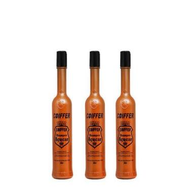 Imagem de Kit Shampoo açucar coiffer 3 unidades 300ML emborrachados