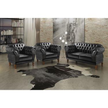 Imagem de Conjunto Sofá Chesterfield 2 Lugares 2 Poltronas Dom Pedro