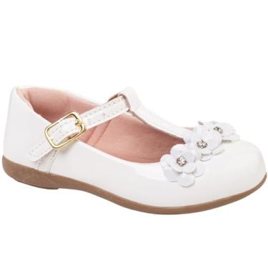 Imagem de Sapato Infantil Sapatilha Social Feminina Infantil Batizado (Branco, BR, Criança de 9 a 12 anos, Numérico, 22)