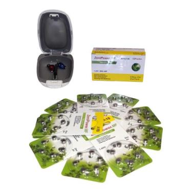 Imagem de 60 Baterias/Pilha Aparelho Auditivo A10 - Selo Amarelo  Caixa com 10 C