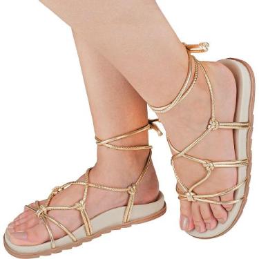 Imagem de Sandalia Papete Flatform Feminino Tiras De Amarrar Slide - LAZZLU, 34,