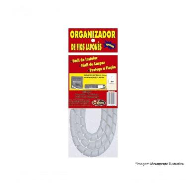Imagem de Organizador De Fios 1m Branco 7002 Blister