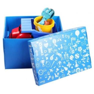 Imagem de Caixa Organizadora 45x33x15cm Azul com Estampa Sortida - 39BAZ1101 - A