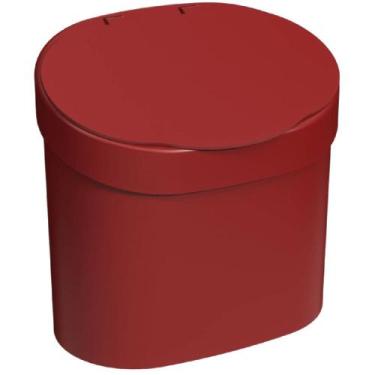 Imagem de Lixeira Basic para Pia com 4 Litros Vermelha - 10902/0465 - COZA