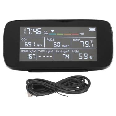 Imagem de Monitor De Poluição D A QualiD Ade Do Ar De Vomeko, monitor De QualiD Ade Do Ar PM2.5 PM10 CO2 TVOC Temperatura Tempo De UmiD Ade Exibição Multi Funcional Indoor Air Tester