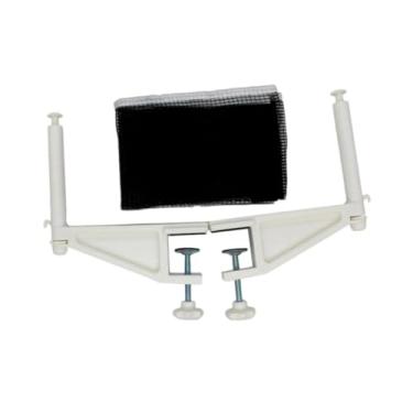 Imagem de menolana Conjunto de rede de tênis de mesa, acessórios para prática de pingue-pongue, suporte de malha, rede com grampo de parafuso para pingue-pongue para, Branco
