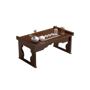 Imagem de Mesa de Centro Mesa de centro dobrável, mesa pequena de madeira sólida para sala de estar, janela chinesa simples, mesa de chá para quarto e estudo Mesa de Chá