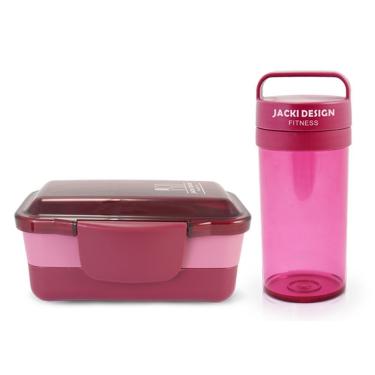 Imagem de Conjunto De Garrafa E Pote De Marmita 2 Andares Vinho