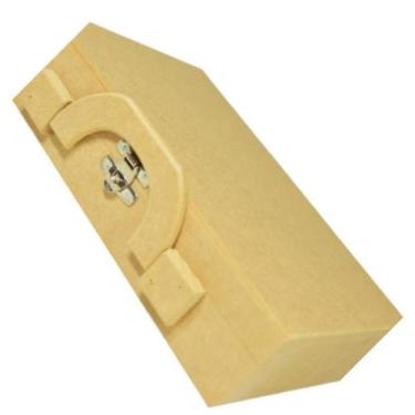 Imagem de Caixa Maleta Retangular Em Mdf cru Com Alça E Fecho - DZX Distribuidor