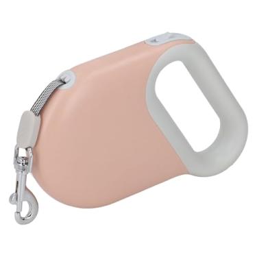 Imagem de Trela do Cão Retrátil, 16.4ft Dog Straps Retrátil Pet Leash Ajustável Com Ergonomic Grip Waste Bag Holder para Outdoor Walking (PINK)