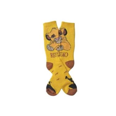 Imagem de Meia Cano Longo Premium Simba O Rei Leão Disney Divertida Algodao Pron