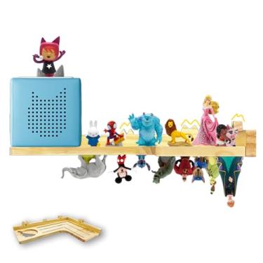 Imagem de Tonie Prateleira para Toniebox – Armazenamento Toniebox para acessórios Tonie, personagens toniebox e bonecos toniebox, coleção de exibição, prateleira de madeira Tonie em forma de L magnética