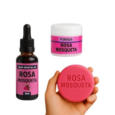 Imagem de Kit Rosa Mosqueta DermaMi | Óleo + Pomada Clareadora + Sabonete | Clareador Natural, Hidrata e Regenera