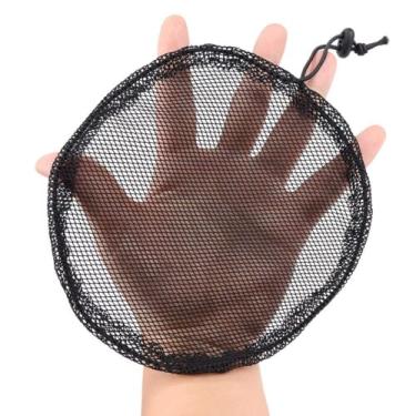 Imagem de 5 peças de rede de cabelo para fazer peruca rabo de cavalo afro puff cordão e coque de cabelo afro - rede de cabelo preto sem cola com 10 pentes de peruca - alça ajustável para coque de cabelo afro