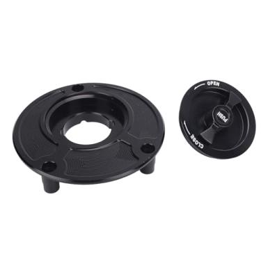 Imagem de LiebeWH Tampa de Combustível de Motocicleta Tanque de Alumínio de Alta Linha de Alumínio Selagem Segura para MT-10 FZ-10 YZF R125 VMAX para Fit for Fit for para Preto