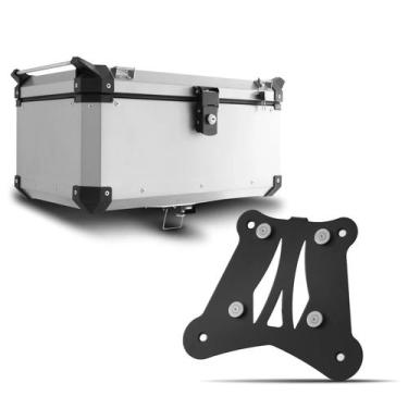 Imagem de Baú Moto Alumínio Top Case 56 Litros + Base de Fixação Super Adventure