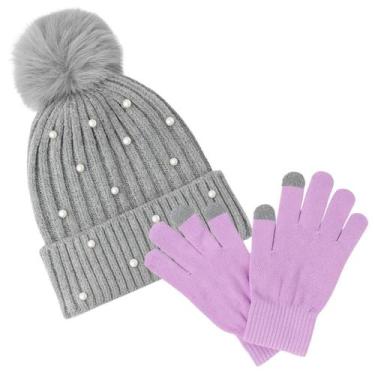 Imagem de Kit Inverno Feminino Touca Térmica e Luvas Touchscreen - Estilo, Confo