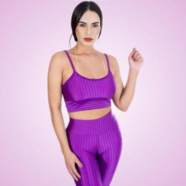 Imagem de Top Alcinha 3D com Bojo Roxo - no-brand, G, Roxo