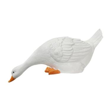 Imagem de Whtkoph Pato Bebendo, Estátua de Jardim, Decoração de Mesa, Acessório para Fotos, Escultura de Animal, Figura Engraçada de Resina para Festival de Café, 36cmx16cmx26cm