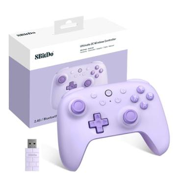 Imagem de RunSnail 8Bitdo Ultimate 2C Wireless Controller (Hall Effect Joystick Update) for Windows PC and Android, Gamepad with 1000Hz Polling Rate, Remappable L4/R4 Bumpers, Rumble Vibration and Turbo