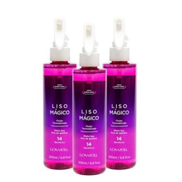 Imagem de Lowell Keeping Liss Liso Mágico Kit 3 Spray Termoativo 200ml