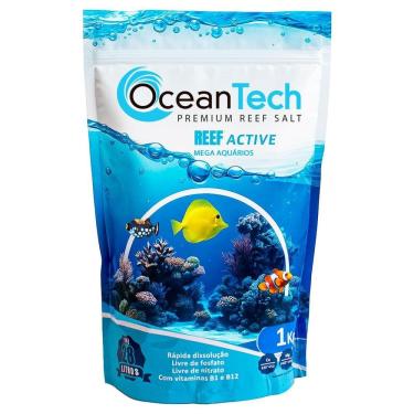 Imagem de Sal Ocean Tech Para Aquário Marinho 1Kg Reef Active Completo