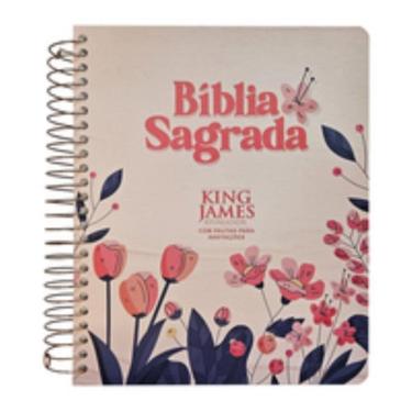 Imagem de Bíblia para anotações - KJA - floral cartoon