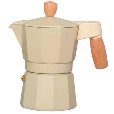 Imagem de Cafeteira de Alumínio ETILUX Italiana 150 ml Bege