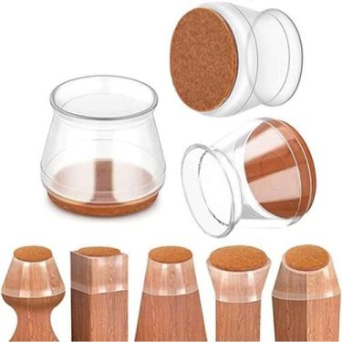 Imagem de Protetor De Pé De Cadeira E Mesa Em Silicone Kit 4 Un. Maior - Importa