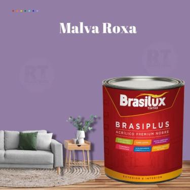Imagem de Tinta de Parede Semi Brilho Roxo 800ml Brasiplus Acrilica Lavável. - B